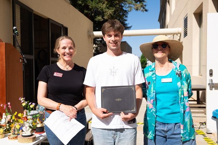 Henry Gewecke with Heather Clydesdale and Andrea Pappas