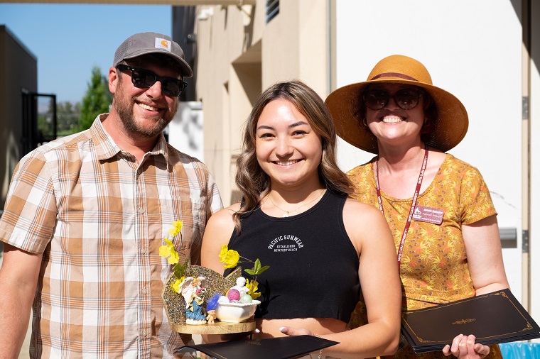 Nicola Simmons with Ryan Carrington and Danielle Heitmuller