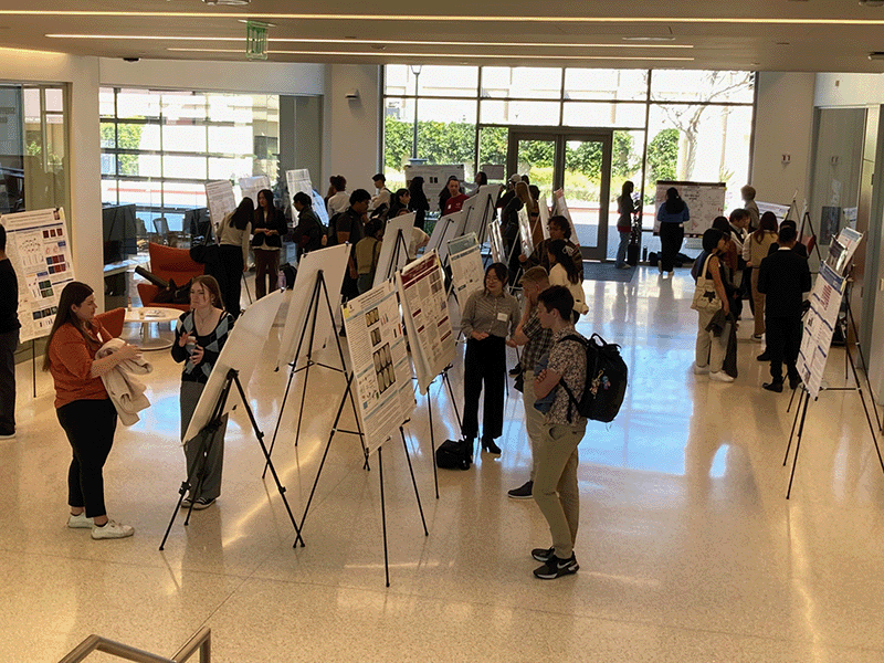 Poster session in the lobby of SCDI