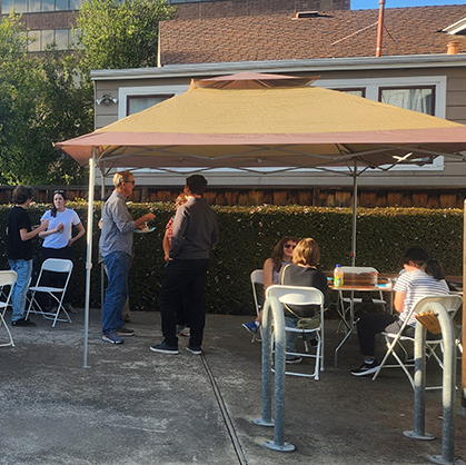 Fall Student-Alumni Mixer in the Classics House backyard