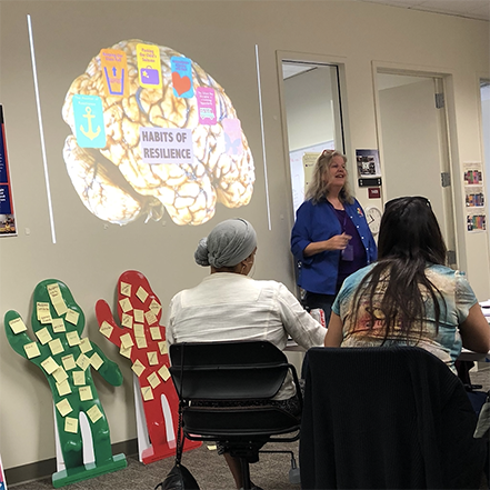 Barbara Burns giving presentation