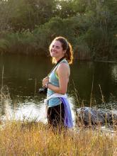 Allison McNamara '15 at the Chimfunshi field site in Zambia. Dr. Allison McNamara at the Chimfunshi field site in Zambia