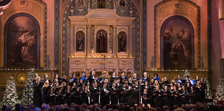 SCU Choir in Mission Church at Christmas