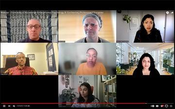 Zoom webinar with 7 presenters