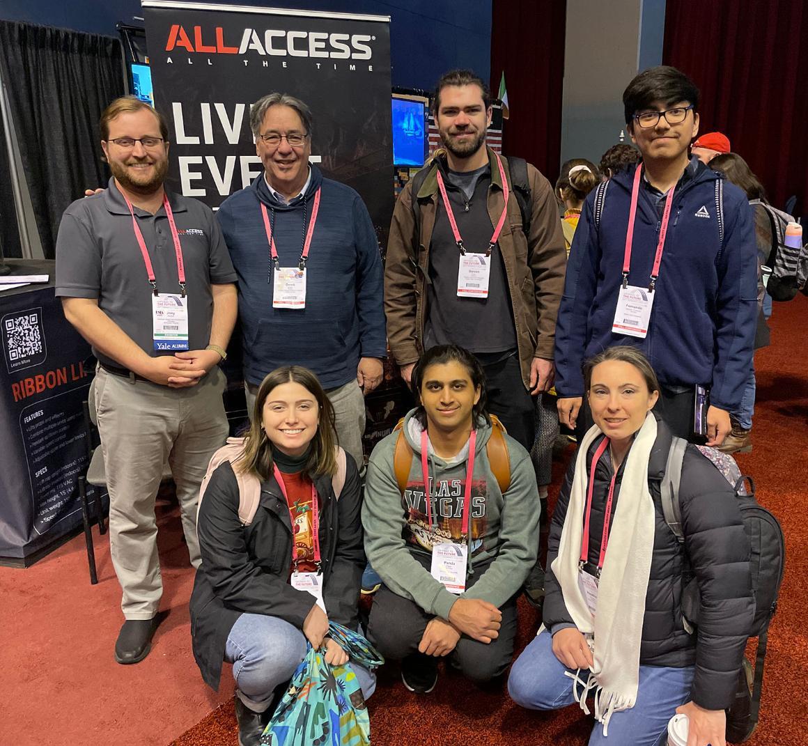 Group photo - Back row L-R: Joey Brennan, Derek Duarte, Steven Fetter, Fernando Salvador Francisco    Front row L-R: Ellen Duncan, Shreyansh Panda, Heather Kenyon