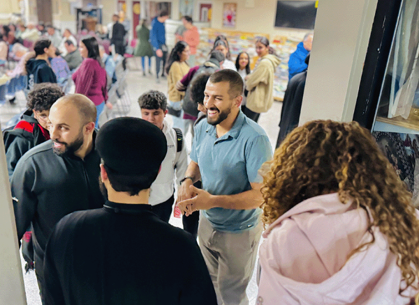 Andrew Ishak with members and clergy of the Coptic church, Staten Island, NY