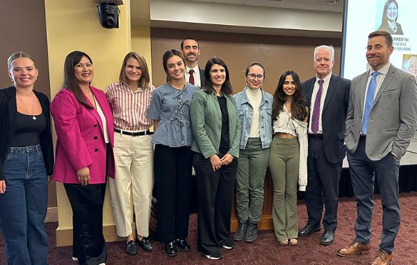 Students and panelists at 