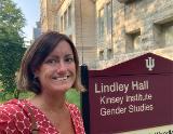 Sonja Mackenzie outside the Kinsey Institute at Indiana University