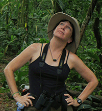 Michelle Bezanson looking up to the sky