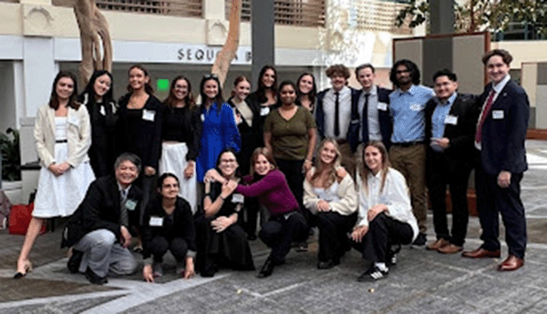 Kenneth Faulve-Montojo and students at the Unired Nations Far West Conference