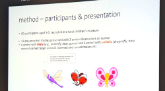 Slide from powerpoint presentation with black text on a white background and images of a cartoon purple dragonfly, ladybug, and pink and yellow butterfly