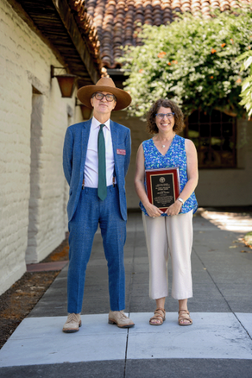 Dean Daniel Press and Michele Parker recipient of the  2023 Dr. John B. Drahmann Advising Award