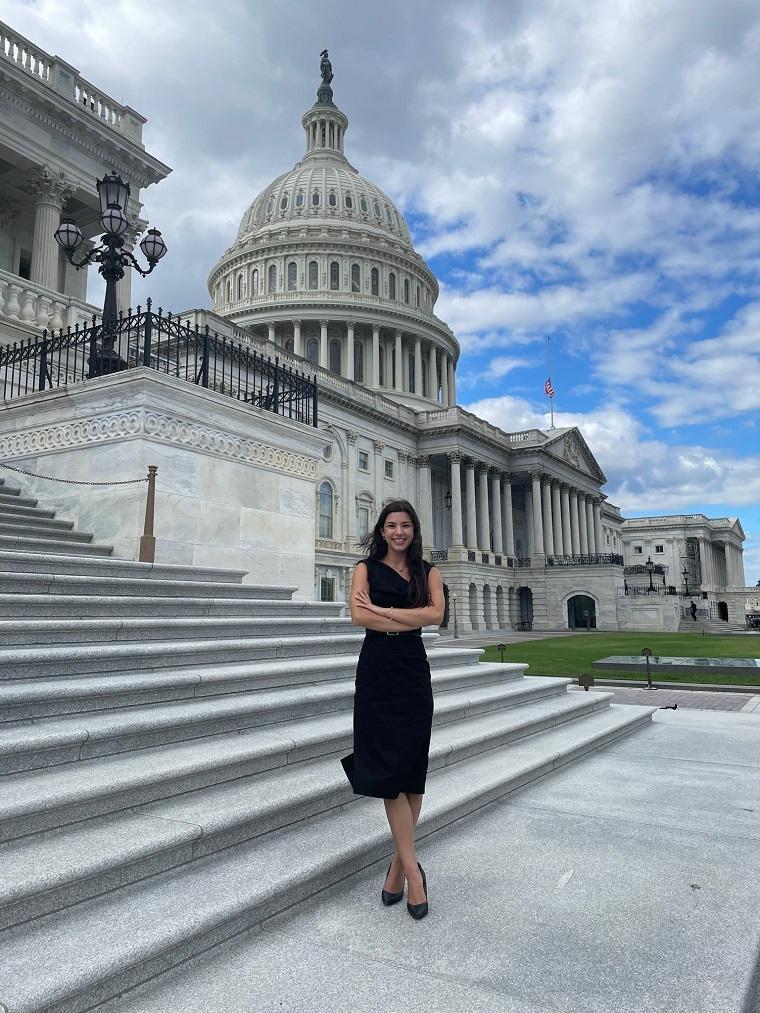 Panetta intern female on DC steps US capitol