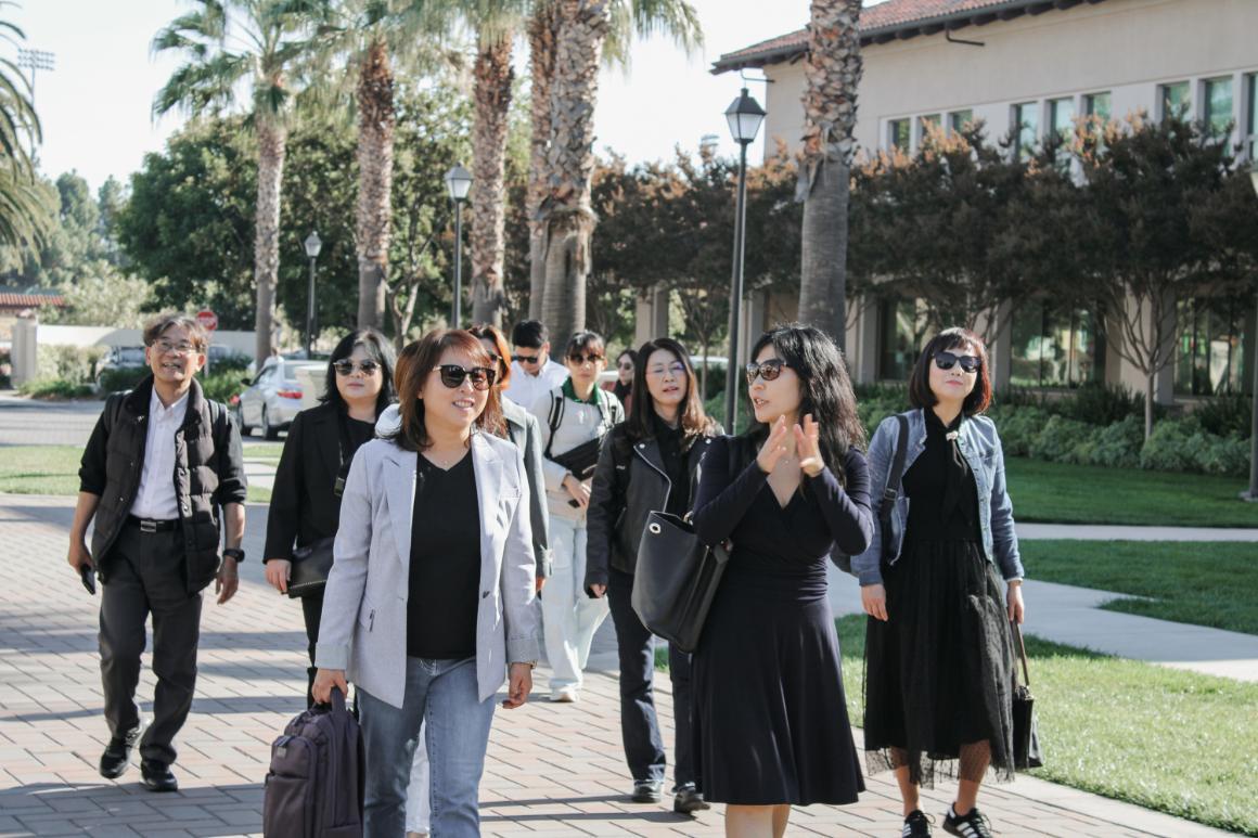 Dr. Won Jung Kim welcomes educators from Korea to campus for a science education workshop.