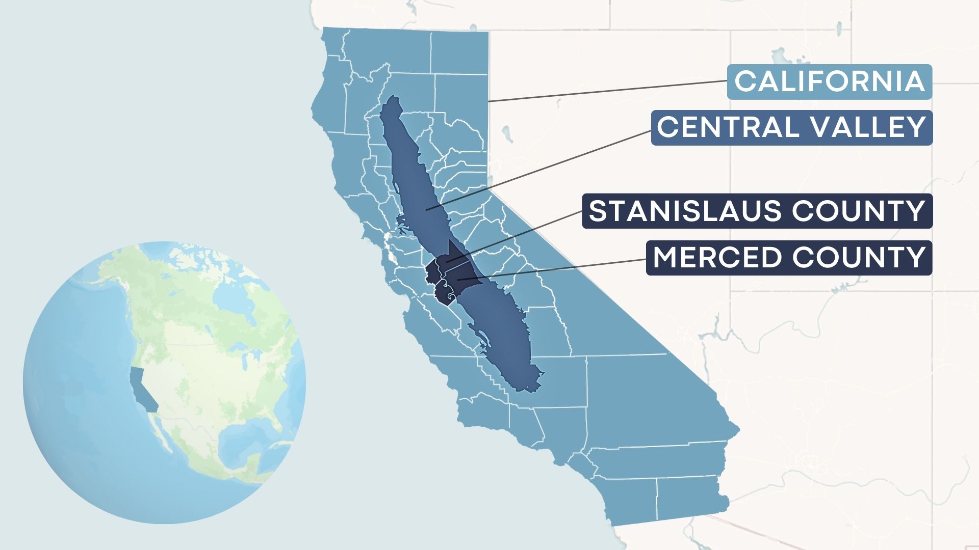 Map of Central Valley 