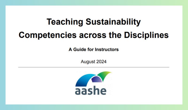 New Guide on Teaching Sustainability Competencies across the Curriculum