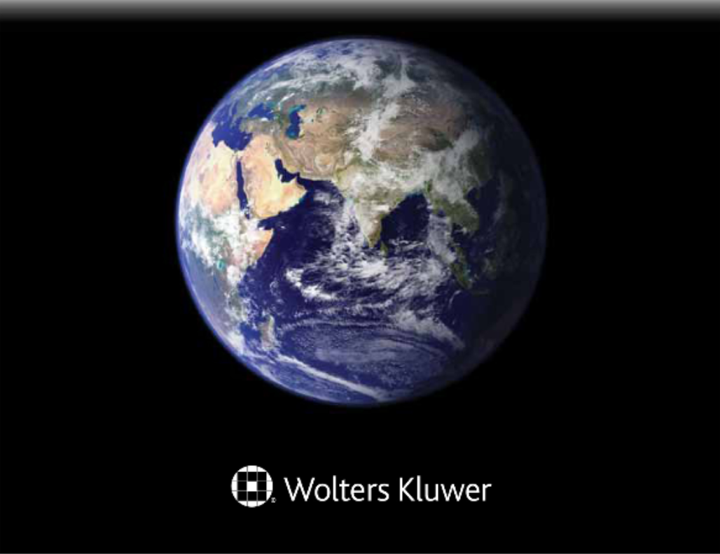 Planet Earth with Wolters Kluwer logo