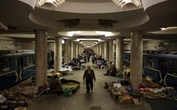 Ukrainian refugees. Photo by Felipe Dana, Associated Press.