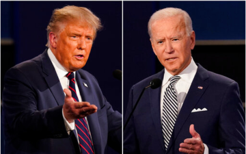 President, Joe Biden (right) and Former President, Donald Trump (left). Photo by Patrick Semansky/Associated Press