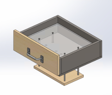 . 3D model of the Compression Chamber subsystem for the Frugal Clay Press for Nicaragua design project. Authored by L. Isaac Marcia