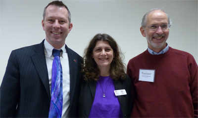 L-R: Jason Baker, Irina Raicu, and David Vossbrink