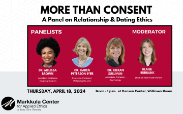 Panel Event Announcement. More Than Consent. A Panel on Dating and Relationships. 