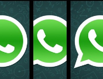 Three green WhatsApp icons on a dark background.