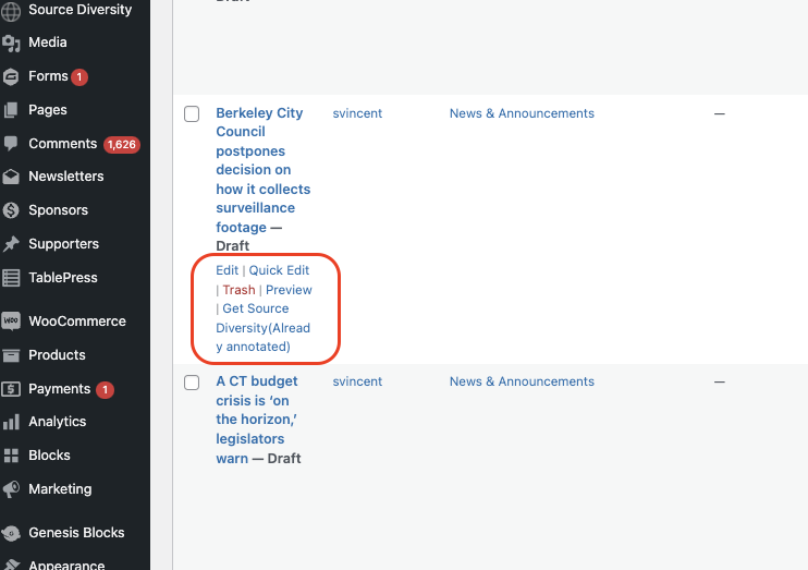 Source Diversity Dashboard GSD on-demand annotations. Credit: Seattle Times, Rick Lyons