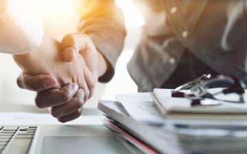 Business handshake