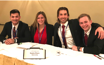 Ethics Bowl winning team 2018: Miles Elliot '19, Daisy Koch '18, Connor Holttum '18, and Jeff Kampfe '19. 