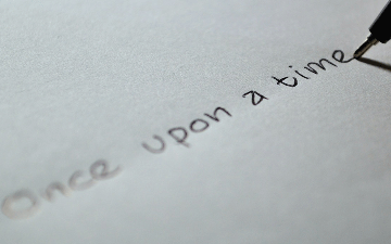 Once upon a time written on a piece of paper