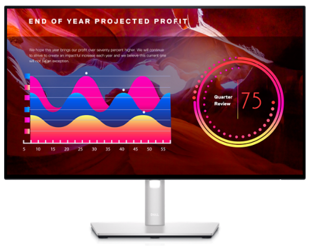 The Dell U2422H model display showing the front.