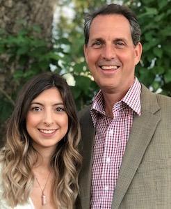 Hana Seastedt  and her father Eric.