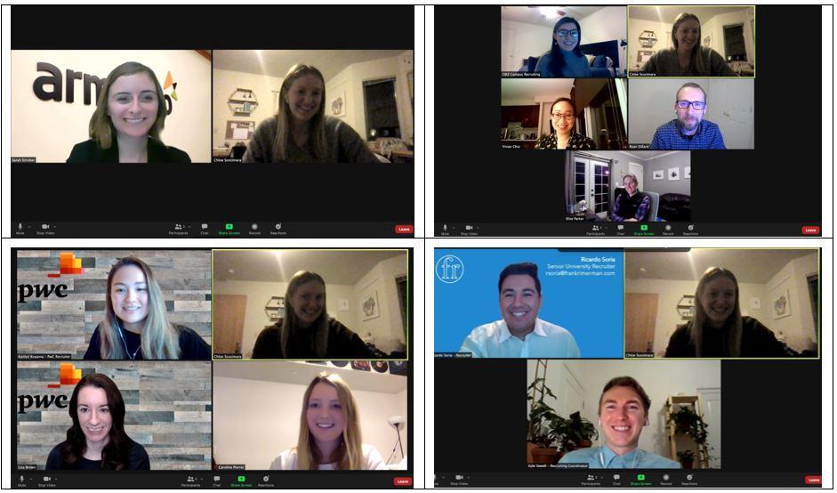 Screenshot of a Zoom call with multiple participants for the 2021 SACF event.