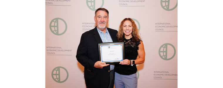 Photo of IEDC Award Recipients Jim Spencer and Trish Kalbas-Schmidt