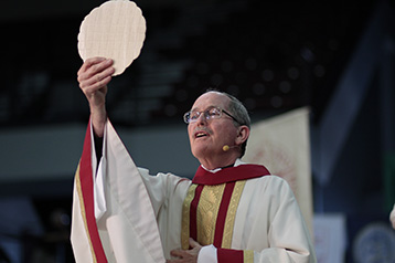 Fr Engh leads church mass 