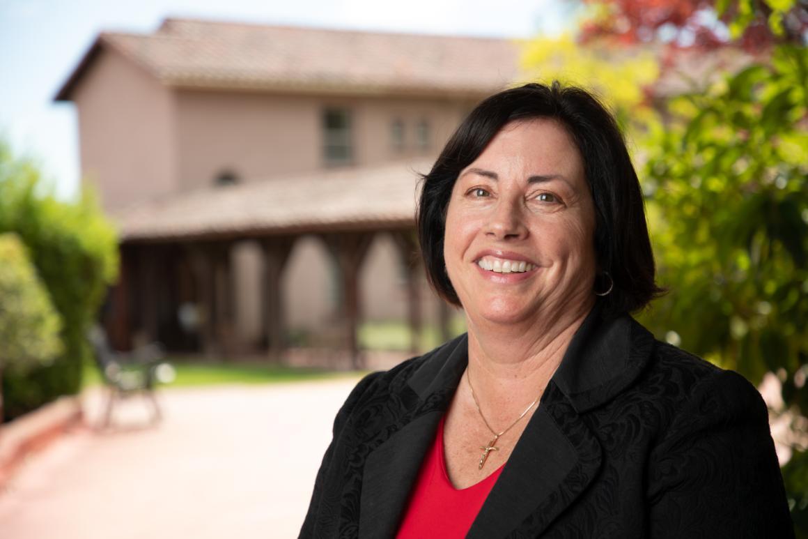 SCU Provost Lisa Kloppendberg