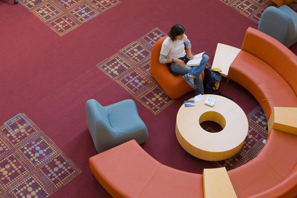 Students studying at SCU's library