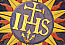 The image shows the IHS monogram with a cross and rays. image link to story