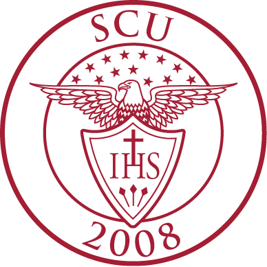 Seal of Saint Louis University, IHS monogram, founded 1818.