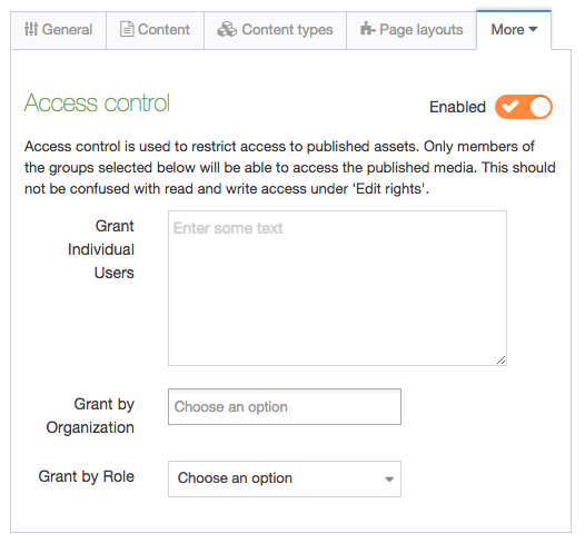 Access control form