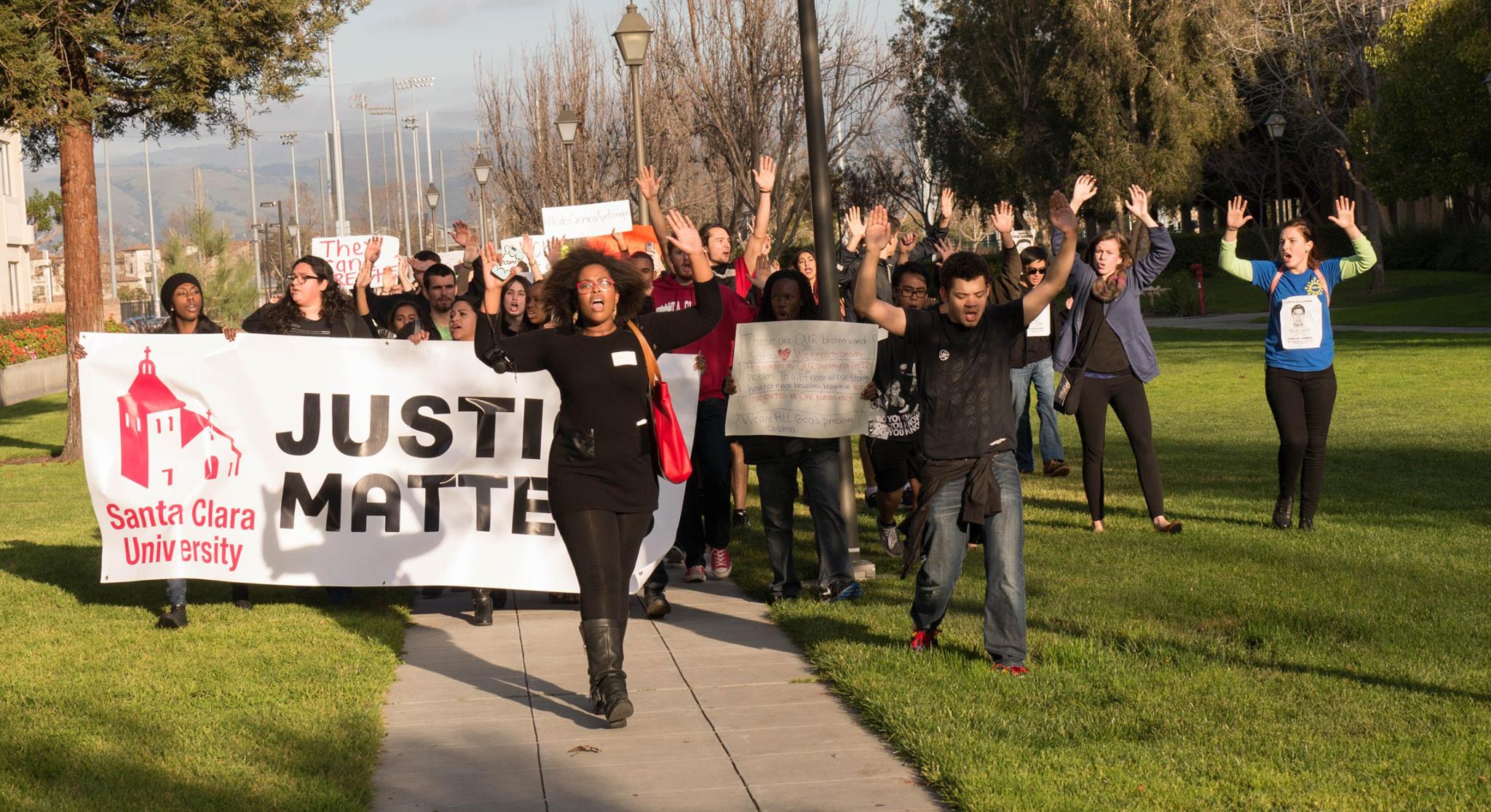 A recent protest at SCU