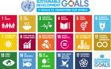 United Nations 17 Sustainable Development Goals, Courtesy of www.un.org