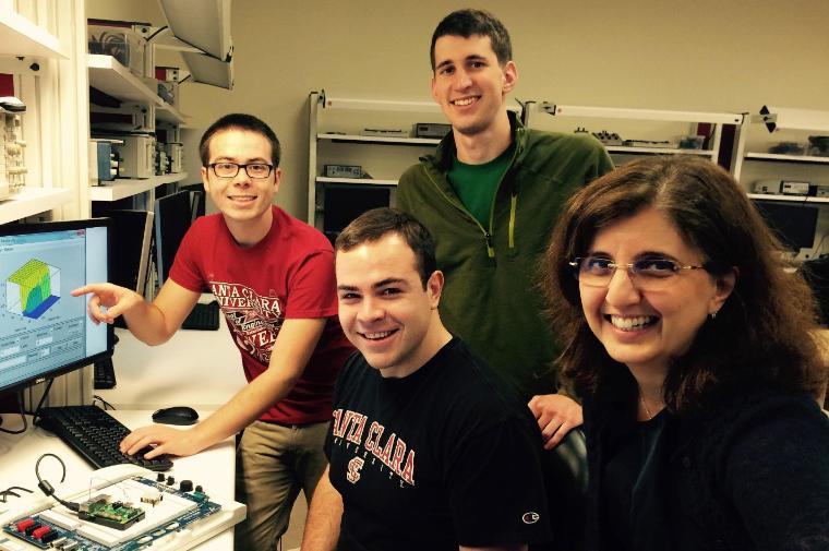 Mugging for the camera, from left: Matthew Allen, Kevin Read, Sam Billett, and Maryam Khanbaghi