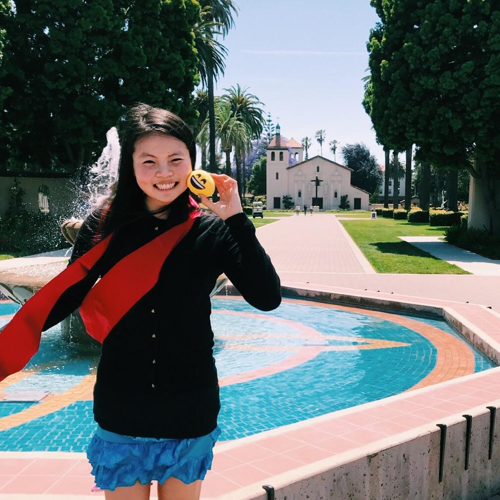 Grace Ling on SCU campus