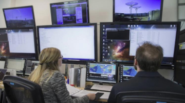 Satellite operations control room 