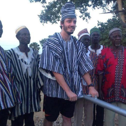 Nathan Rogers helps bring sustainable building practices to a small village in Ghana. image link to story