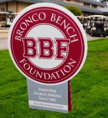 BBF Sign in front of golf carts