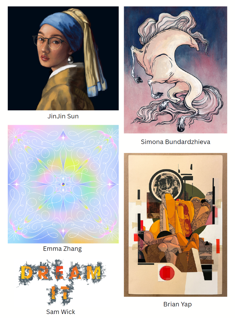 Digital artworks by multiple artists