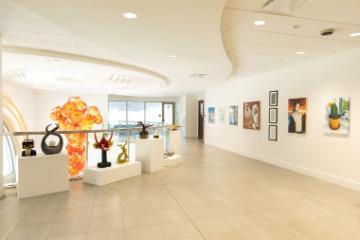 variety of artwork on display 2nd floor